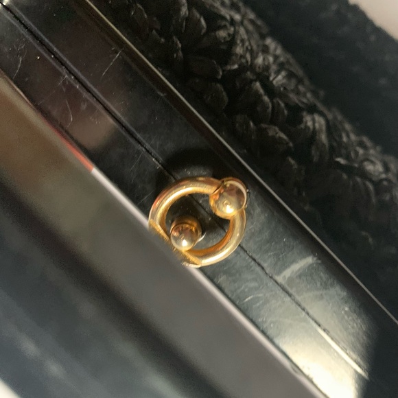 Vintage MARCUS BROS Straw Frame Bag Clutch - Picture 5 of 6